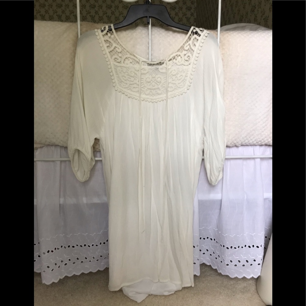 White flowy dress